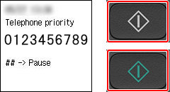 figure: Fax transmission screen